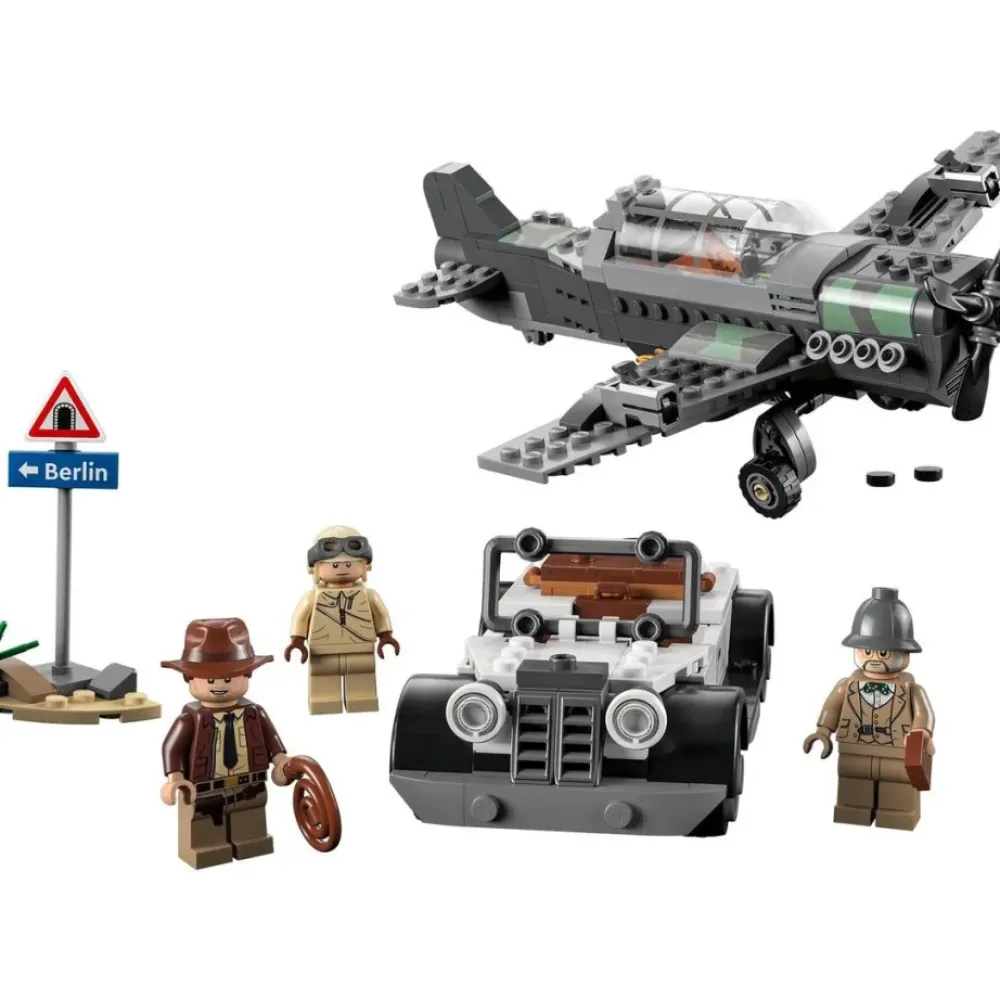 LEGO Puzzles Y Construcciones*Juguete De Construccion Persecucion Del Caza Avion Indiana Jones