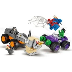 LEGO Puzzles Y Construcciones*Juguete De Construccion Spidey Y Su Super Equipo Camiones De Combate De Hulk Y Rino Marvel