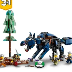 LEGO Puzzles Y Construcciones*Juguete De Construccion Y Accion Barco Vikingo Y Serpiente Midgard, Casa, Dragon Y Lobo Creator 3En1
