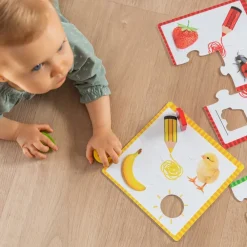 Goula Preescolar*Juguete De Madera Educativo 6 Puzzles De 4 Piezas Color Puzzle