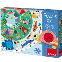 Goula Preescolar*Juguete De Madera Puzzle Xxl Descubre Animales