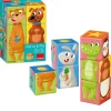 Goula Preescolar*Juguete Puzzle Cubico De 6 Cubos De Los Animales Match & Mix
