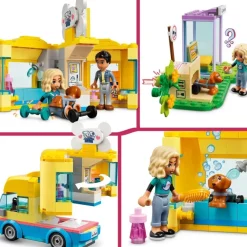 LEGO Puzzles Y Construcciones*Juguetes De Animales Furgoneta De Rescate Canino Con Mini Munecas Friends