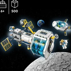 LEGO Puzzles Y Construcciones*Juguetes Inspirados En Nasa Estacion Espacial Lunar Con Mini Figuras De Astronautas City Space