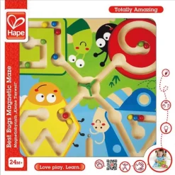 Hape Preescolar*Laberinto Iman Insectos Juguete De Madera
