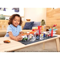 Matchbox Coches, Circuitos Y Radiocontrol* Conductores De Accion Set De Juego Con Sonidos Para Coches De Juguete