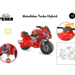 Feber Vehículos Eléctricos*Moto De Juguete Bebe Infantil Moto Turbo Hybrid 6V