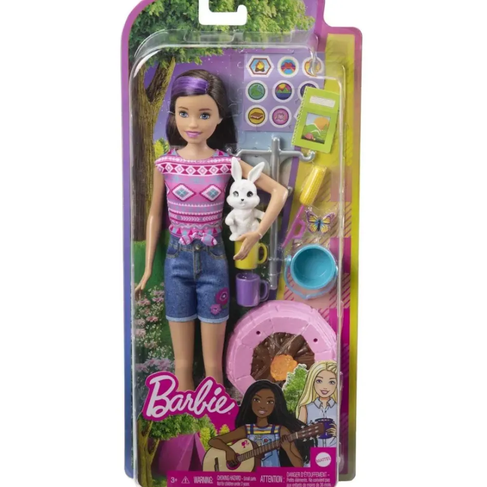 Barbie Munecas Y Peluches*Muneca ¡Vamos De Camping! Munecas Con Mascotas
