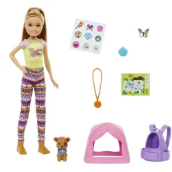 Barbie Munecas Y Peluches*Muneca ¡Vamos De Camping! Munecas Con Mascotas