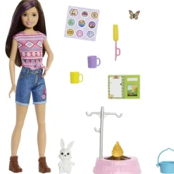 Barbie Munecas Y Peluches*Muneca ¡Vamos De Camping! Munecas Con Mascotas