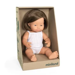 Miniland Munecas Y Peluches*Muneca Bebe Caucasico Nina Con Sindrome De Down