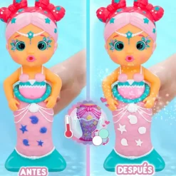 Bloopies Munecas Y Peluches*Muneca Bebe Con Disfraz De Sirena Magic Tail Mermaids