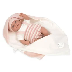 Muñecas Arias Munecas Y Peluches*Muneca Con Peso Elegance 35 Cm Babyto Rosa Con Manta