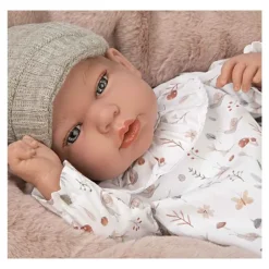 Muñecas Arias Munecas Y Peluches*Muneca Con Peso Elegance 40 Cm Andie Gris Con Cojin Lactancia