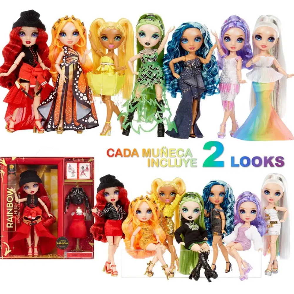 Rainbow High Munecas Y Peluches*Muneca Fantastic Fashion Doll Ruby