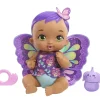 My Garden Baby Munecas Y Peluches*Muneco De Juguete Hago Pipi Morado Con Manta Mariposa Biberon Y Panal Mariposas