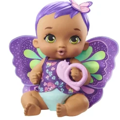 My Garden Baby Munecas Y Peluches*Muneco De Juguete Hago Pipi Morado Con Manta Mariposa Biberon Y Panal Mariposas