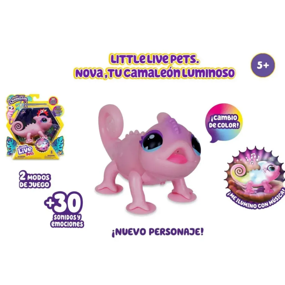 Little Live Pets Munecas Y Peluches*Nova, Tu Camaleona Luminosa
