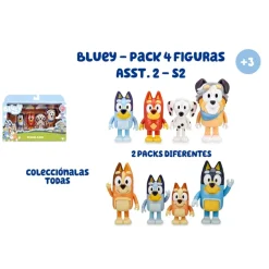 Bluey Preescolar*Pack 4 Figuras