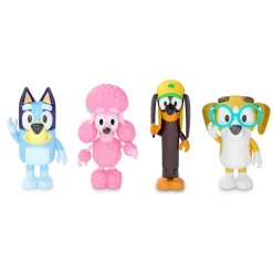Bluey Preescolar*Pack 4 Figuras De Y Sus Amigos Friends Pack