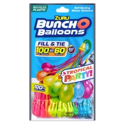 BUNCHOBALLOONS Juguetes Al Aire Libre*Pack Neon 100 Buncho Balloons Carga Rapida Auto-Sellante En 60 Segundos