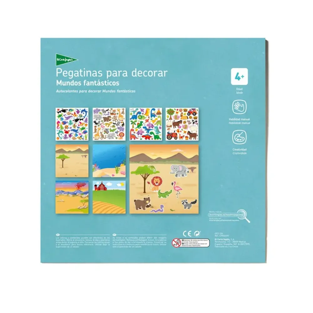 El Corte Inglés Juegos Educativos*Pegatinas Para Decorar Mundos Fantasticos El Corte Inglges