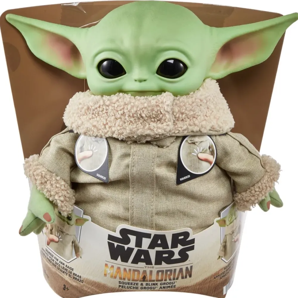 Mattel Electrónicos*Peluche De Grogu Abrazame Y Parpadeo De Star Wars