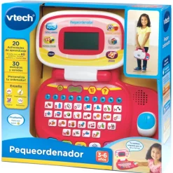 VTech Juegos Educativos*Pequeordenador Rosa, Ordenador Portatil Infantil Con Raton Direccional, Educativo
