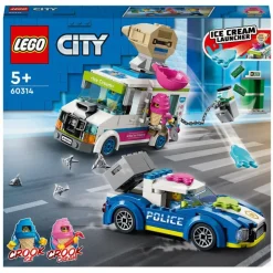 LEGO Puzzles Y Construcciones*Persecucion Policial Del Camion De Los Helados, Set De Construccion Con 2 Coches De Juguete Y Mini Figuras, City Police