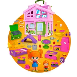Pinypon Munecas Y Peluches* La Casa Rosa Maletin