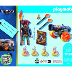 Playmobil Muñecos Articulados*Pirata Con Canon Pirates