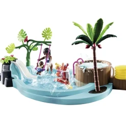 Playmobil Muñecos Articulados*Piscina Infantil Con Banera Hidromasaje Family Fun