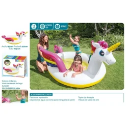 Intex Juguetes Al Aire Libre*Piscina Spray Unicornio