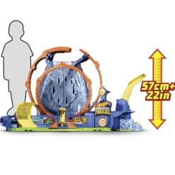 Hot Wheels Coches, Circuitos Y Radiocontrol*Pista De Coches De Juguete Monster Trucks Volcan Arena Incluye 1 Vehiculo Monster Trucks Y 1 Die-Cast