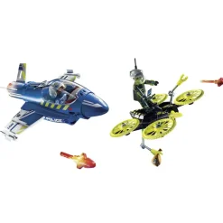 Playmobil Muñecos Articulados*Policia Avion: Persecucion Dron City Action