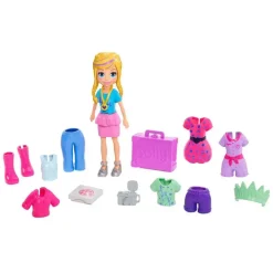 Polly Pocket Munecas Y Peluches* Pack De Vacaciones Surtido Muneca Con Ropa De Viaje Y Accesorios