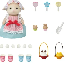 Sylvanian Families Munecas Y Peluches*Puesto De Palomitas De Barbara Oveja