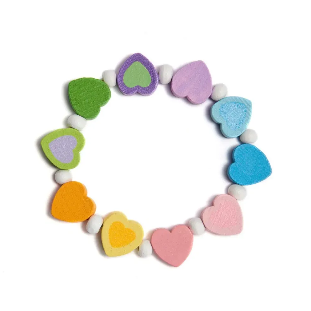 El Corte Inglés Disfraces Y Complementos*Pulsera De Corazones De Madera Sostenible El Corte Ingles