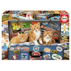 Educa Borrás Puzzles Y Construcciones*Puzzle 200 Piezas Gatitos Viajeros