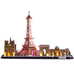 CubicFun Puzzles Y Construcciones*Puzzle 3D Con Los Monumentos Mas Emblematicos De Paris E Iluminacion Led En Su Interior El Corte Ingles