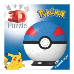 Ravensburger Puzzles Y Construcciones*Puzzle 3D Pokemon Great Ball 54 Piezas