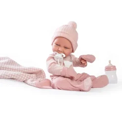 Muñecas Antonio Juan Munecas Y Peluches*Recien Nacida Carla Con Manoplas Y Biberon