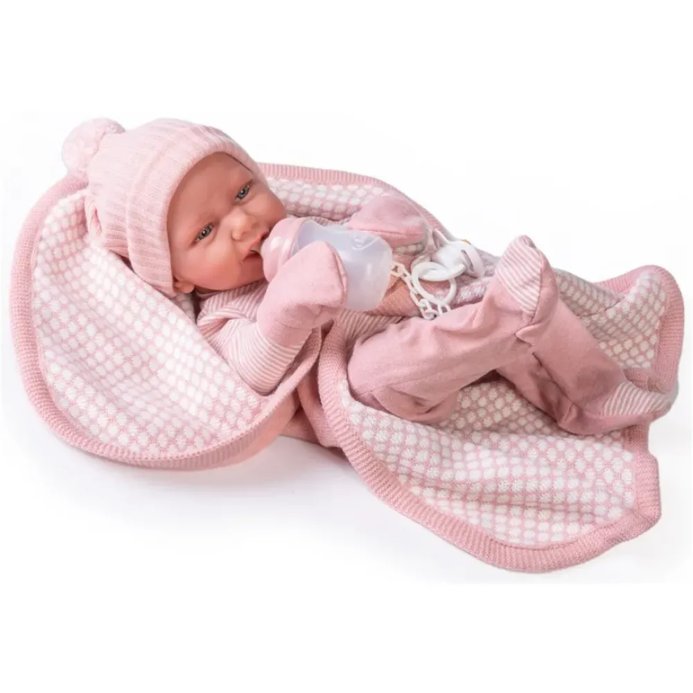 Muñecas Antonio Juan Munecas Y Peluches*Recien Nacida Carla Con Manoplas Y Biberon