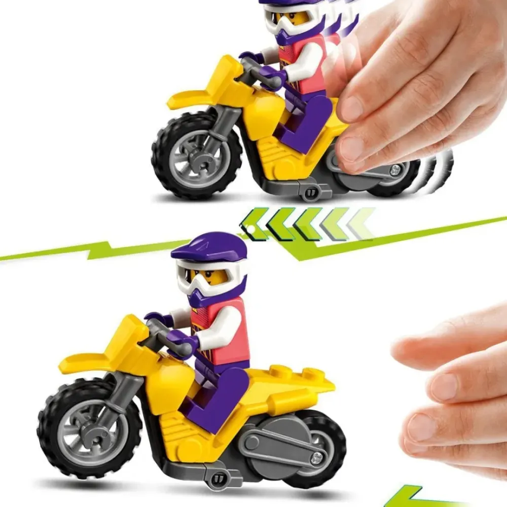 LEGO Puzzles Y Construcciones*Set De Construccion Parque Acrobatico Con Moto De Juguete City Stuntz