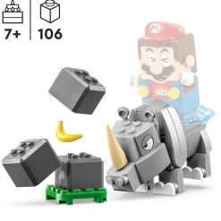 LEGO Puzzles Y Construcciones*Set De Construccion Rambi, El Rinoceronte Set De Expansion: Donkey Kong Super Mario