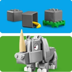 LEGO Puzzles Y Construcciones*Set De Construccion Rambi, El Rinoceronte Set De Expansion: Donkey Kong Super Mario
