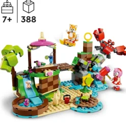 LEGO Puzzles Y Construcciones*Set De Construccion Sonic: Isla De Rescate De Animales De Amy Gaming Sonic The Hedgehog