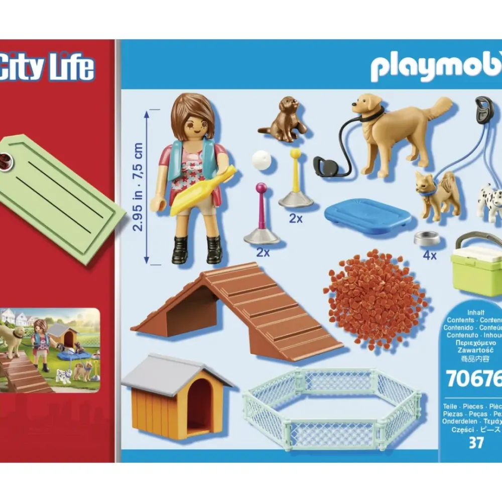 Playmobil Muñecos Articulados*Set De Regalo Entrenadora De Perros City Life