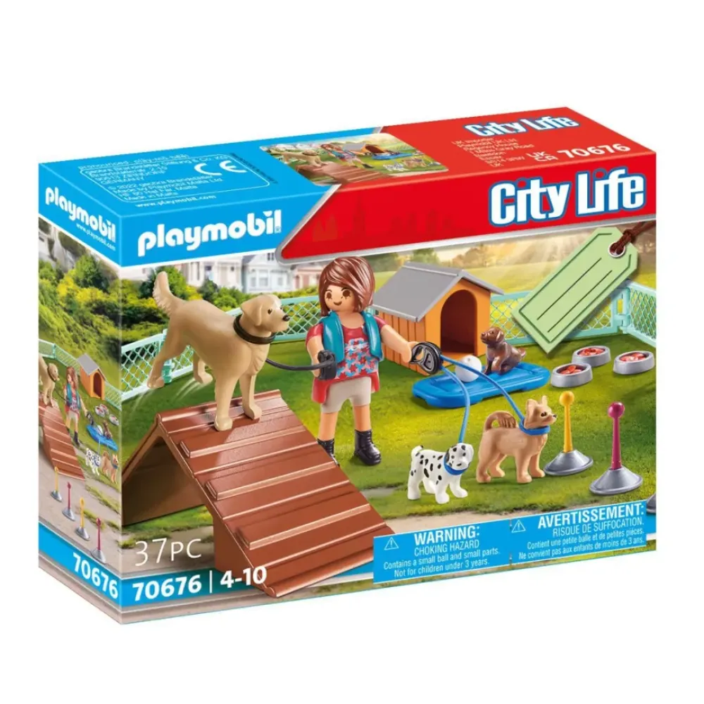 Playmobil Muñecos Articulados*Set De Regalo Entrenadora De Perros City Life