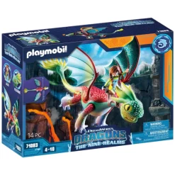 Playmobil Muñecos Articulados*Set Dragons Nine Realms: Feathers & Alex Dreamworks Dragons